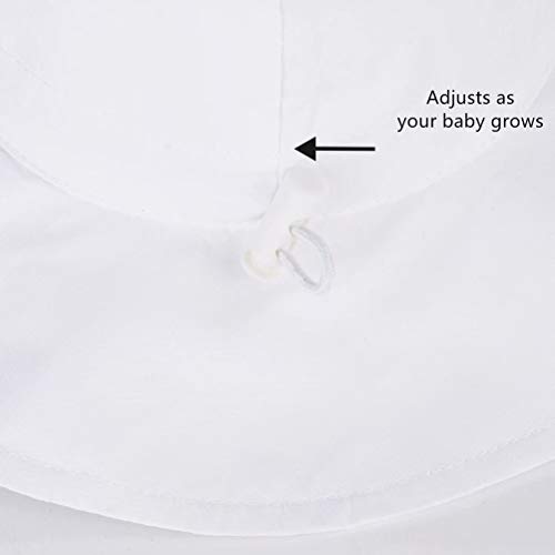 Vimfashi Toddler Girls Summer Sun Hat Packable Wide Brim Upf50+ Hiking Fishing Cap White 2-4T #TOP1