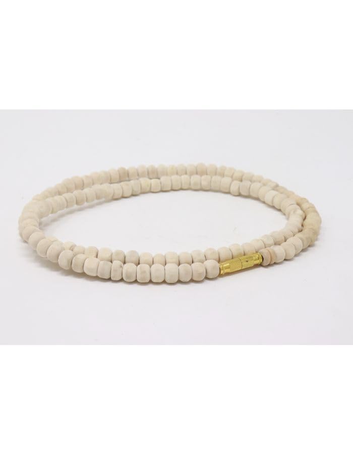 HC- Vaishnav Tulsi Kanthi Mala- from Vrindavan- 2round Neck Size Basil Wood Rosary (9 mm Bead Size)-image-46