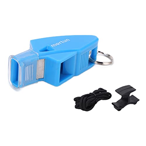 Silbato plástico azul claro para árbitros y deportes miniatura 3