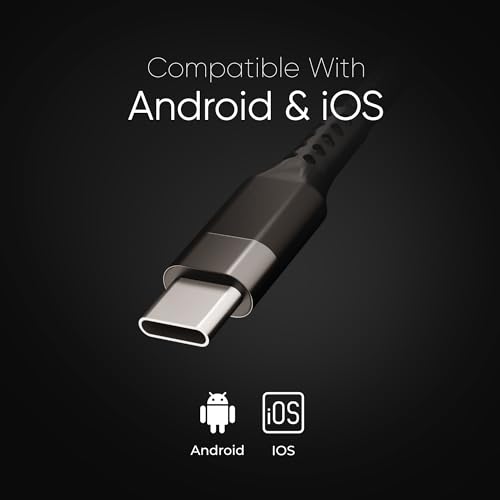 Image of Vismac Type-C to 3.5mm Audio Jack Adapter with DAC | Hi-Fi Sound Quality | Mic Support | Compatible with Android & iOS Devices | Braided Design.