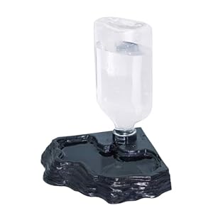 17oz Terrarium Tank Reptile Food Feeders Bowl, Water Feeder Automatic Water Dispenser Waterer Feeding Accessories, for Geckos Lizards Turtle Bearded Dragons – D