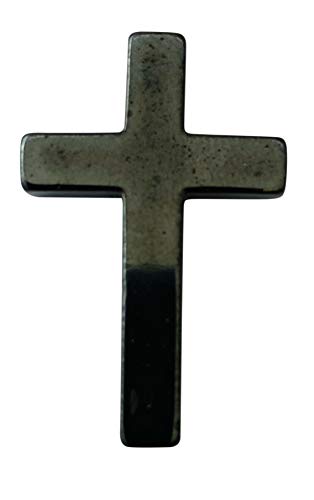 Westmon Works Hematite Pocket Cross Charm with Holy Card Gift Set