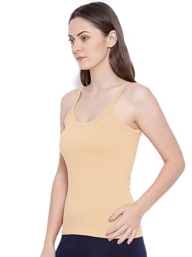 Image of Rupa Softline Women Super Combed Cotton Camisole, Under-Shirt, Stretchable and Body-Hugging, Pack of 5