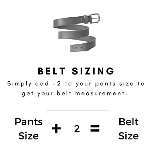 PEGAI Leather Belt for Men | Casual Full Grain Leather Belt with Buckle Design Mens Leather Belt | McKinney Sizes: 32-484