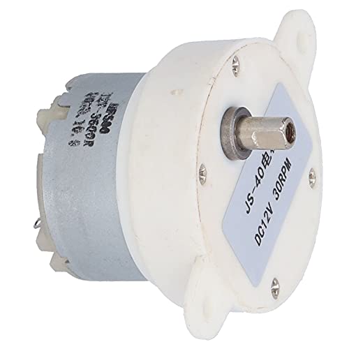 WanRomJun 1 Uds JS ‑ 40 30RPM 12V DC Motor De Engranajes, Mini Motor De Reducción De Velocidad Caja De Engranajes De Metal, Motor De Engranaje Helicoidal para Abridores De Ventanas Cover