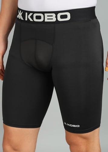 Image of Kobo KS-01 Intense Compression Short Tights Skins Men's Legging Base Layer for Gym Running Swimming Cricket Cycling Football Yoga Basketball Tennis Badminton & Many More Sports (Imported)