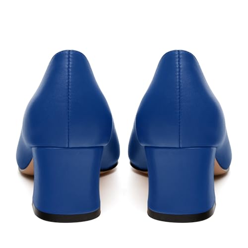 Women's Pointed Toe Low Heel Pumps, Slip On Chunky Heel Womens Shoes, Fashion Solid Matte Pump for Office Partying Dating4