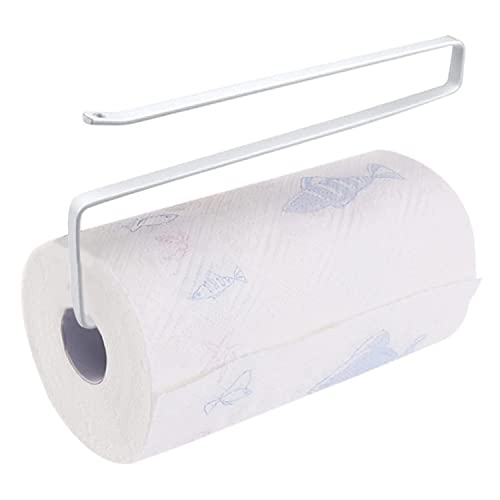 25CM Porta Carta da Cucina, Portarotolo di Carta Cucina, Porta Rotoli Cucina da Appendere, Portarotolo da Cucina sotto Armadietto, Porta Carta Cucina Senza Foratura, Bianco