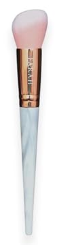 F.A.R.A.H Face Brush 160F Marbled Handle Rounded Angled Blending Brush for Creams & Liquids Vegan Bristles & Brass Ferrule