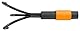 Fiskars Grubber, Gerätekopf, Länge: 33 cm, Breite: 9 cm, Karbonstahl-Zinken, Schwarz/Orange, QuikFit, 1000685