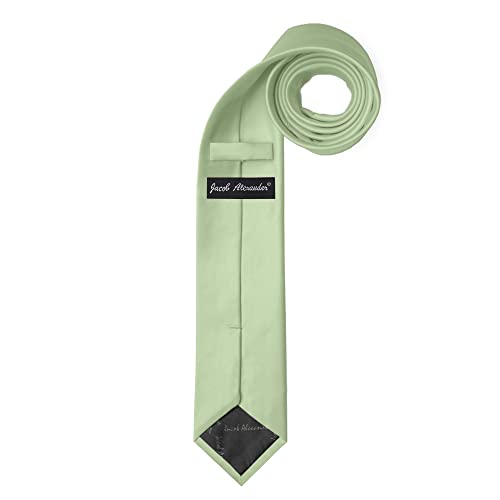 Image of Jacob Alexander Men's Skinny Width 2 inch Solid Color Tie