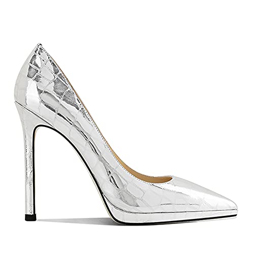 Lutalica W Women's Patent Leather Pointed Toe Sexy Platform High Heel Stiletto Dress Pumps for Party Nightclub Wedding2