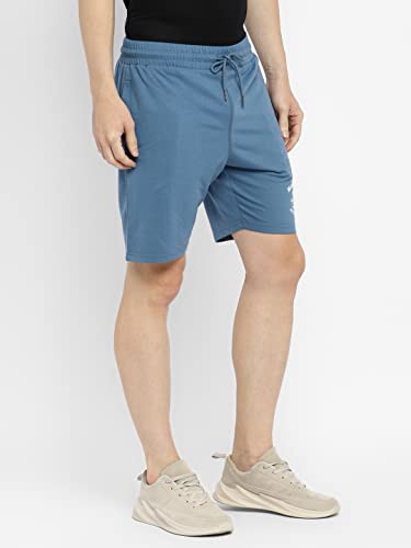 Image of Alan Jones Clothing Men's Casual Bermuda Shorts | French Terry | Placement Print | Regular Fit | Side Pockets | Drawstring Waist | Lounge & Summer Wear