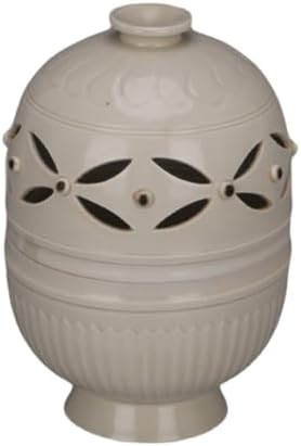 VCDUXMQLK Kiln White Glaze Dark Carved Drum Nails Hollowed Incense Burner Antique Home Decorative Ornaments image 5