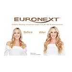 Mothers Day SALE COUPON- EURONEXT Clip in hair extensions, 100% Remy human hair, 14 inches, Straight, Curly, Light Caramel - Image 3