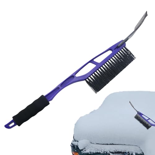 qixeuoa Rascador de hielo para coche, limpieza de ventanas, pala de nieve, rasqueta multifunción con función de deshielo para ventanas, suelo, terraza, invierno
