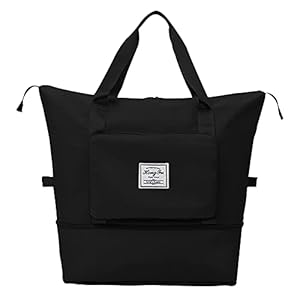 Large Capacity Folding Travel Bag, Portable Foldable Travel Bags Lightweight Waterproof Oxford Fabric Bag, Dry and Wet…