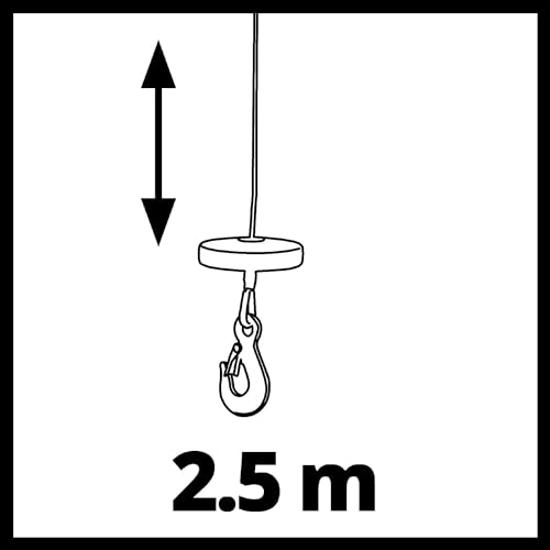 Foto von Einhell Kettenflaschenzug TC-CH 1000 (max. 1.000 Kilo auf max. 2,5 m Hubhöhe, robustes, geschlossenes Metallgehäuse für sichere Kettenführung, Lasthaken mit Sicherheitsbügel)