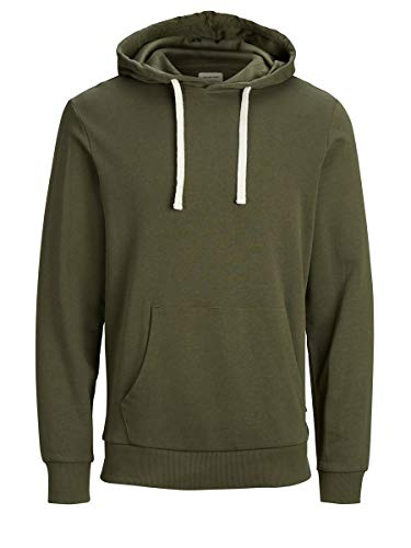 Jack & Jones Jjeholmen Sweat Hood Noos Capucha, Verde (Olive Night Fit:Reg Fit), X-Small para Hombre