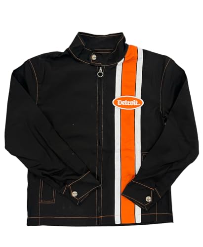 Made In Detroit Men's Black & Orange Denim Jacket