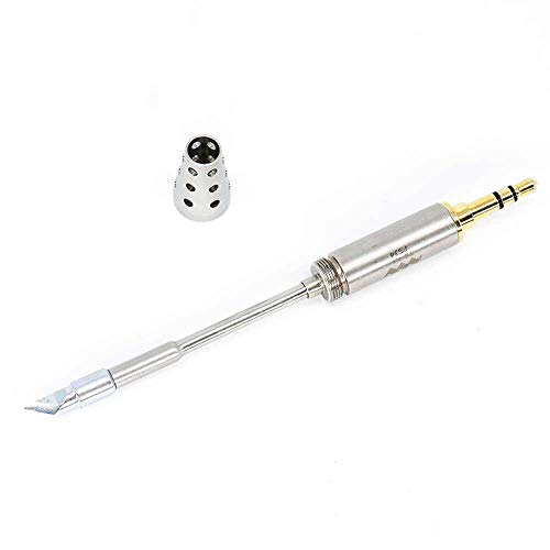 Charmgle Mini Stainless Steel Soldering Iron Tips Replacement for TS80 TS80P Portable Outdoor Soldering Iron Kit (K4)
