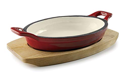Lacor - Cacerola oval, Aluminio, Rojo degradado, 21'7x15 cm