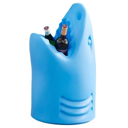 Porta Ombrelli da Ingresso Portaombrello A Forma di Squalo in Stile Nordico, Acquario Creativo da Terra Secchio per Ombrelli, Modanatura Monoblocco, Regalo di Compleanno(Blu)