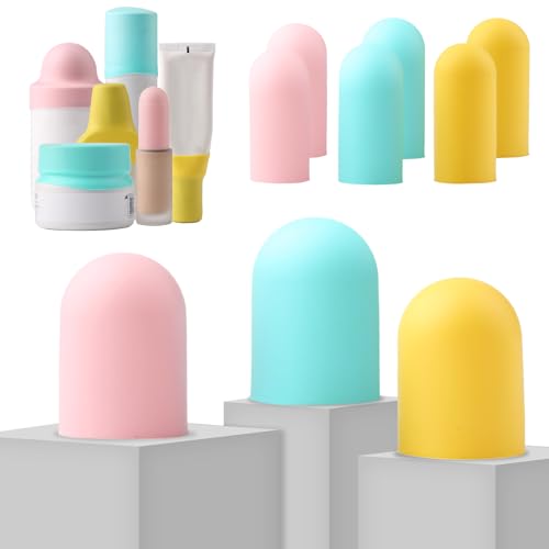 9 Pack Silicone Bottle Covers for Travel Essentials