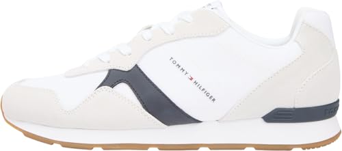 Tommy Hilfiger Runner Icon Mix Fm0fm05679 Low Top pour Homme, White, 42 EU