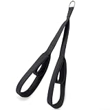 HEBEOT Corda per tricipiti a doppia estremità, attacco per tricipiti con design a doppia lunghezza, per palestra e fitness, per flessioni facciali, bicipiti, riccioli neri (240 g)