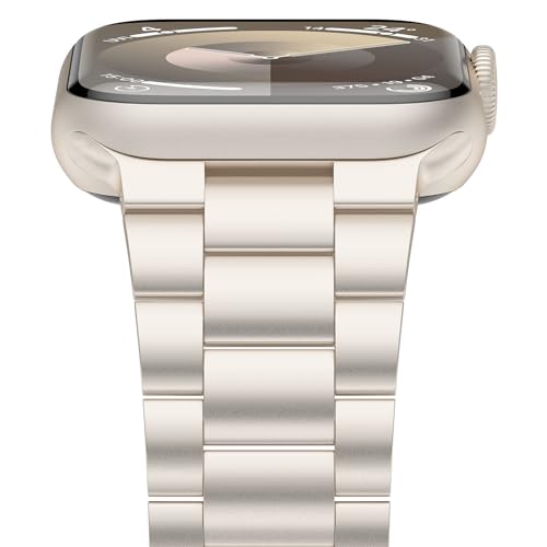 iiteeology Lightweight Stainless Steel Band Designed for Apple Watch Series 1-11, 42mm, 41mm, 40mm...