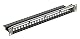FGB 1U Patchpanel 24 Port für Keystone Module, 19 Zoll Rackeinbau oder Wandmontage Patchfeld mit Rückleiste, Kompatibel CAT5 CAT6 CAT7 CAT8 Netzwerk Verlegekabel