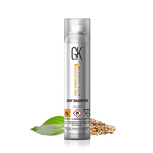 GK HAIR Global Keratin Waterless Dry Shampoo No Residue Spray (7 Fl Oz/332 ml) para cabello fino, graso y todo tipo de cabellos - Elimina la caspa, la caspa y el exceso de aceite, sin sulfato de
