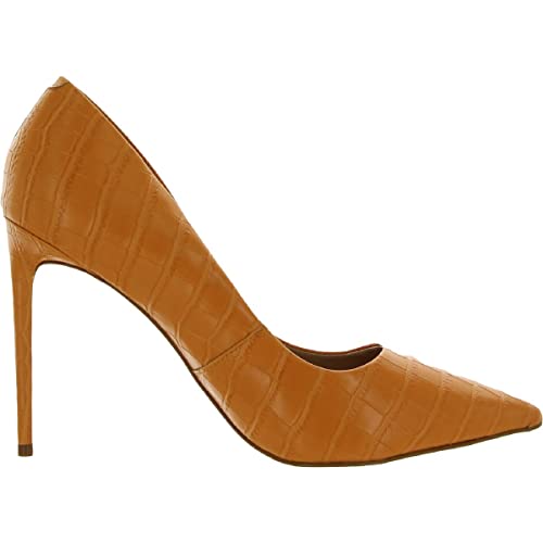 Steve Madden Vala Orange Croco Magazine Pointed Toe Stiletto Dress Pumps (Orange Croco, 8.5) #TOP1