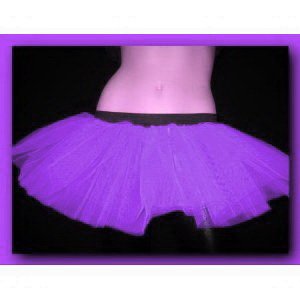 Purple Tutu Petticoat Skirt Punk Cyber Rave Dance Fancy Costumes Party UK Free Shipping