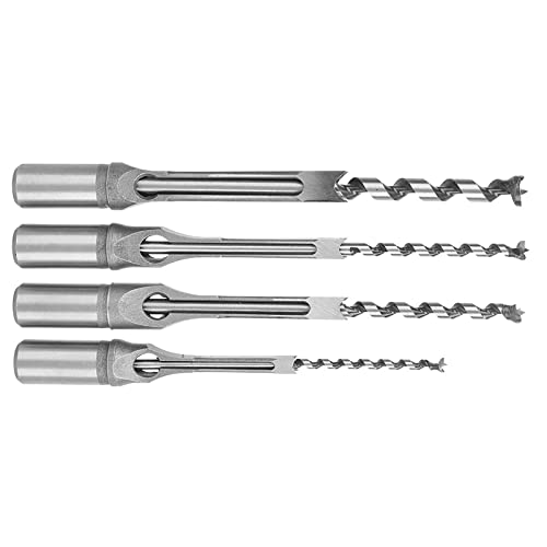 Juego de 4 brocas para madera con agujeros cuadrados miniatura 1