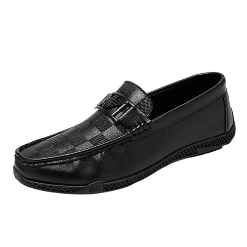Dress Shoes for Men Men's Spring and Summer British Style Casual Soft Leather Business Leather Shoes Light Soft Sole Slip-on
