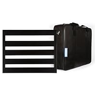 Novo 18 Pedal Board Soft Case with Shoulder Strap 90" of Professional-Grade Hook-and-Loop Assortment of zip ties