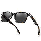 TSEBAN Klassische Polarisierte Sonnenbrille Herren UV 400 Brille Outdoor Fahren Sport Brille, Acetat-Gestell/Holzbügeln