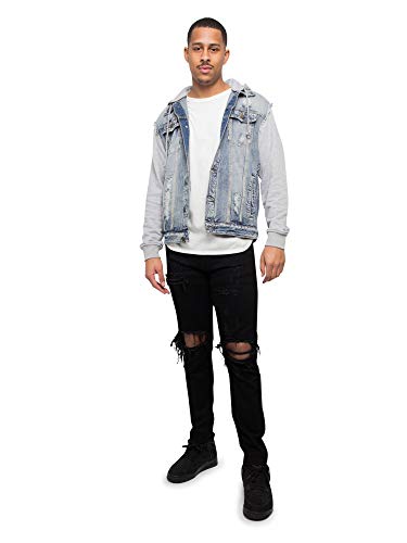 Image of VICTORIOUS Men's Distressed Denim Jacket