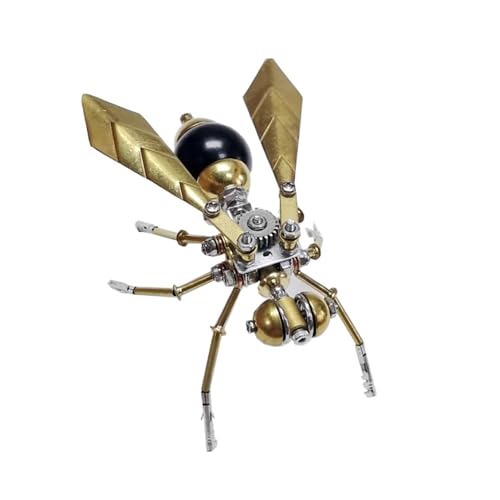 3D Metal Insect Hornet Model Kit, Steampunk Bug Mechanical 3D Puzzle Assembly,DIY Pprojects Metal Building Hobby Kits,Making Kit Arts and Crafts Cool for Birthday(Hornet)