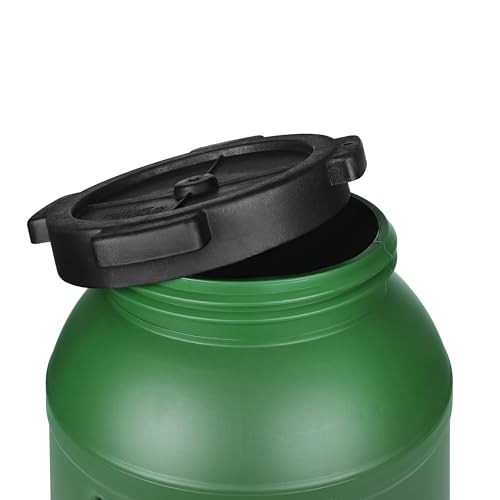 F & R Kleines Fass 30 Liter aus HDPE zur Aufbewahrung I Futtertonne Pferd I Wassertank Weithalsfass mit Deckel I Wasserfass I Sauerkrautfass I Gurkenfass Gärfass I Maischefass