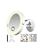 MOMOKUBA Specchio ingranditore con ventosa 30 livelli, specchio cosmetico double face con illuminazione, uno specchio da bagno con 3 modalità di illuminazione, adatto per camera e bagno immagine