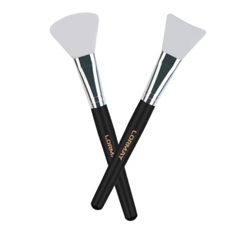 LORMAY 2 Pcs Silicone Face Mask Brush Applicator for Facial Mud, Clay Mask, DIY, Modeling Mask, Body Lotion, and BB CC Cream