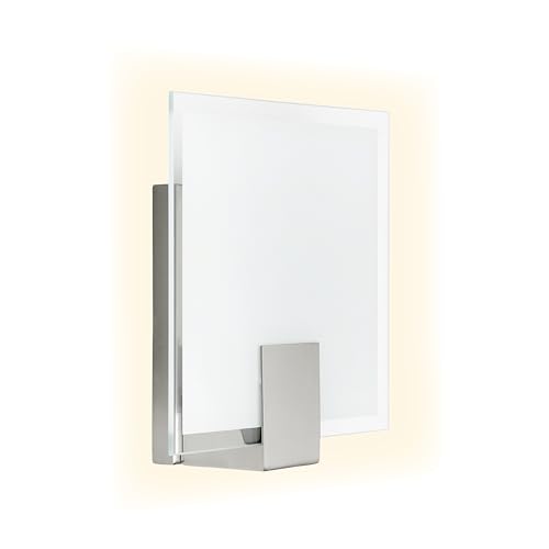 BRILLIANT Sonian Wandleuchte quadratisch – Wandlampe mit E14 Fassung in Eisen/Weiß – LED-geeignet & optional dimmbar – Beleuchtung für Flur, Wohnzimmer & Schlafzimmer
