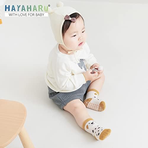 HAYAHARU Anti-slip Baby Socks 0-5 Years Old Fox SMALL - Image 5