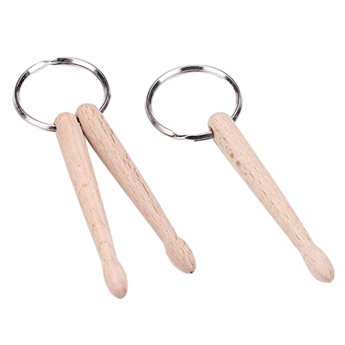 NIYANGLE 2Pcs Delicate Drum Stick Design Keychains Creative Key Rings for Bags Keys Phones Lightweight Key Holders Unique Choice for All