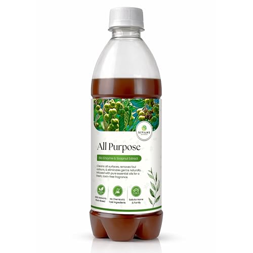 Image of Sivani Naturals All-Purpose Bio-Enzyme Cleaner | Citrus & Soap Nut | Metal Polish, Multi-Surface & Laundry Use 600 ML
