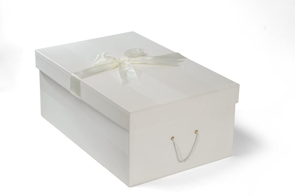 Wedding Dress Box Co Extra große Aufbewahrungsbox für Hochzeitskleid, 75 (L) x 50 (B) x 30 (H) cm – Aufbewahrung von Brautkleidern – Konservierung, säurefrei, pH-neutrales Brett schützt vor Vergilbung
