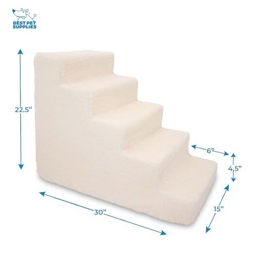 image for Best Pet Supplies Dog Stairs & Steps - Foam Steps for Small Dogs & Cat